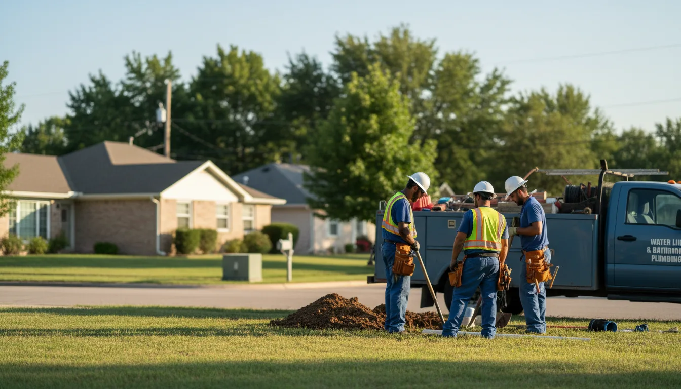 Residential water line and bathroom plumbing service in Colonial Heights, VA